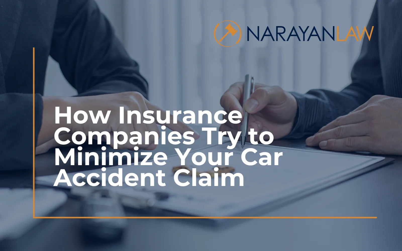 Insurance adjuster reviewing a California car accident claim