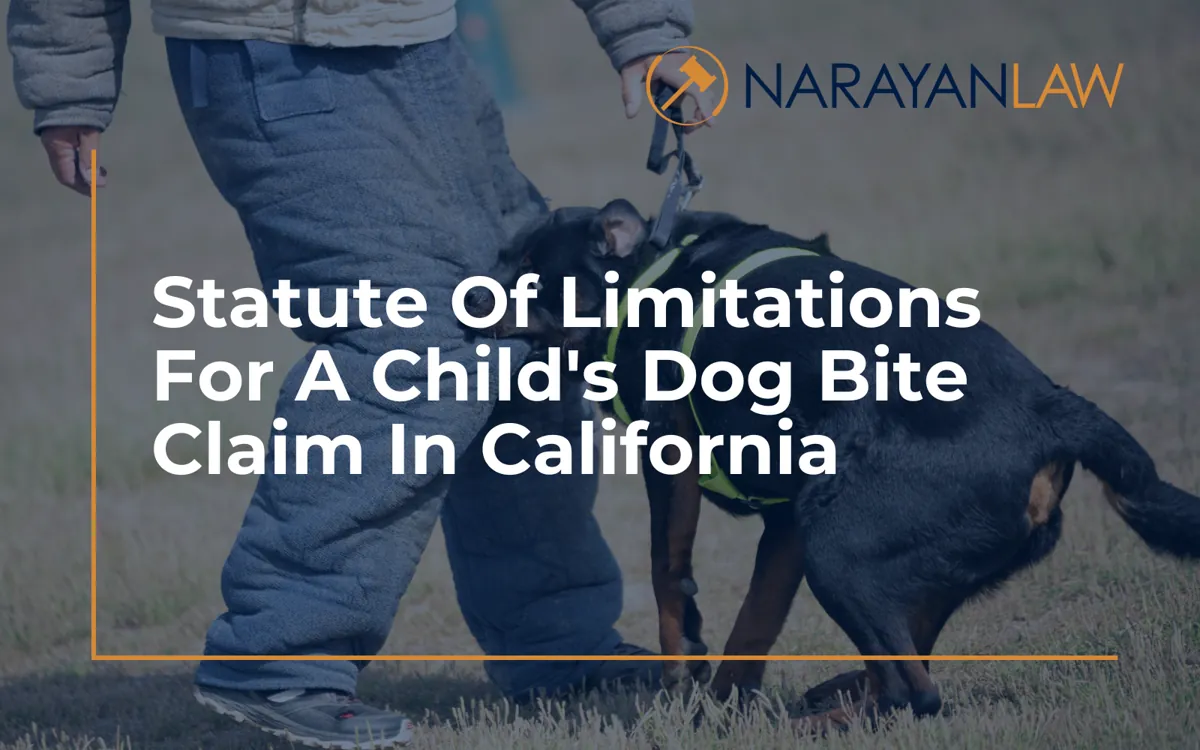 California dog bite statute of limitations for minor victims