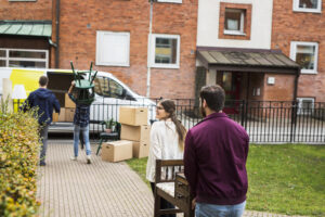 Group of friends moving house in an eviction.